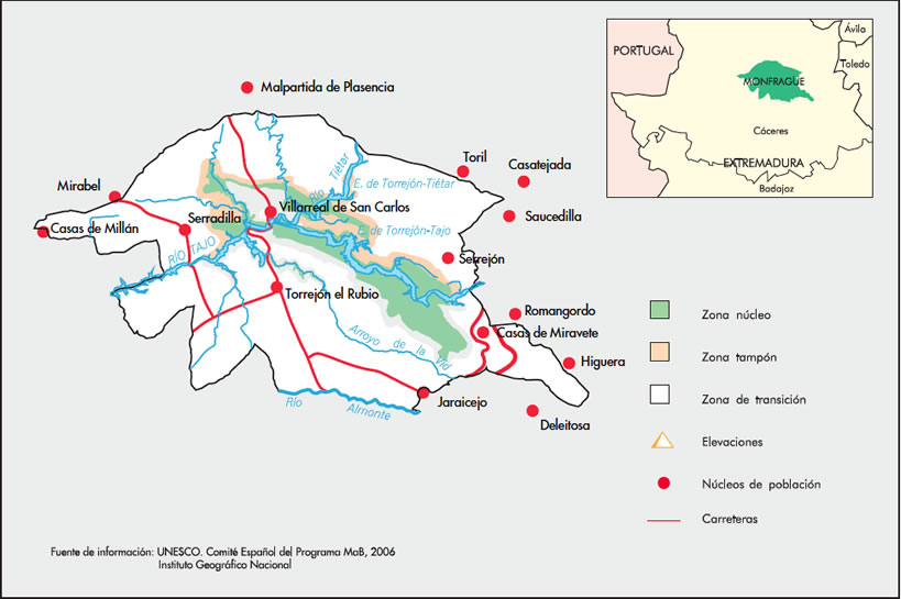 Plano de Situación Reserva Monfragüe