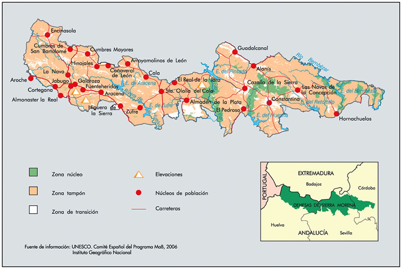 Plano de Ubicación - Dehesas de Sierra Morena